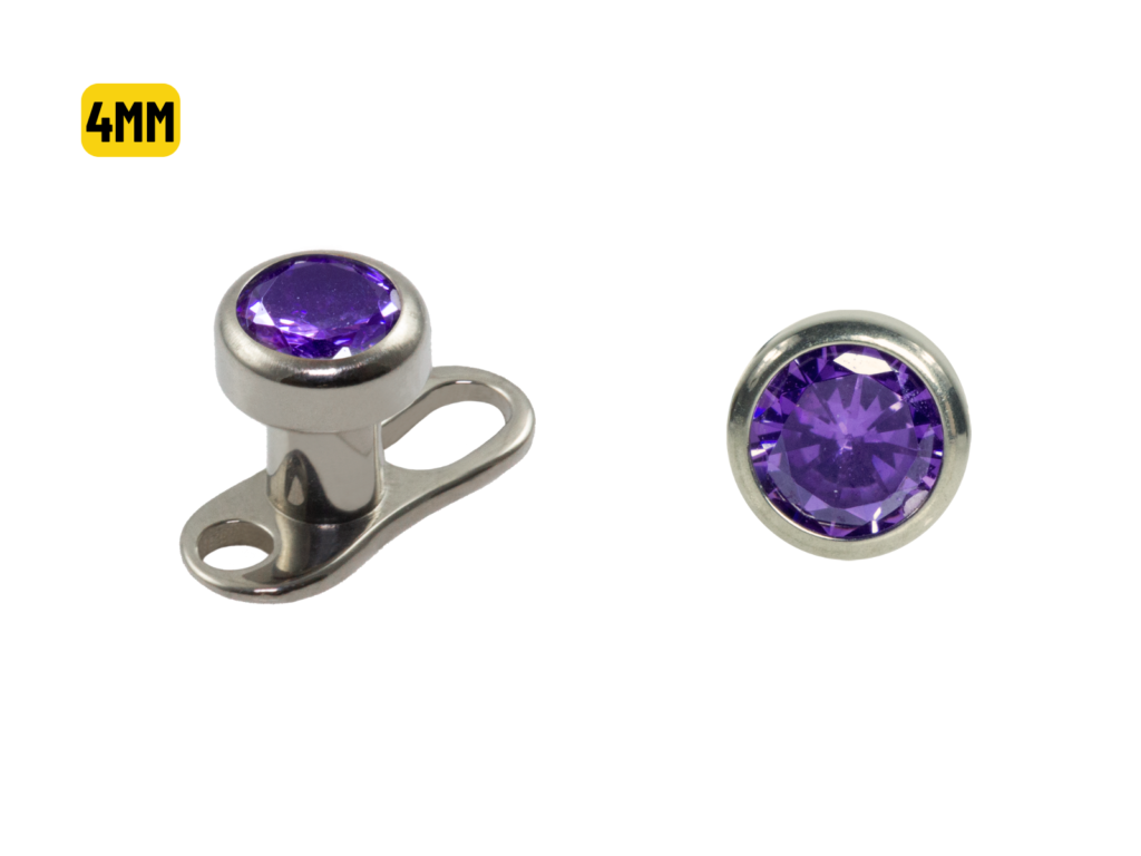 MICRODERMAL TITÂNIO COPINHO C/ ZIRCÔNIA LILÁS - 4MM