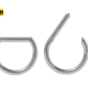 MEIA ARGOLA CLICKER TITÂNIO - 8MM