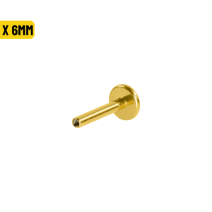 LABRET HASTE TITÂNIO PVD GOLD - 1.2 X 6MM
