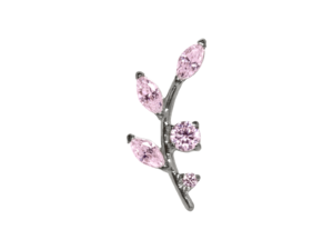 TOPO TITÂNIO 0.9 (1.2MM) – GALHO C/ ZIRCÔNIA ROSA