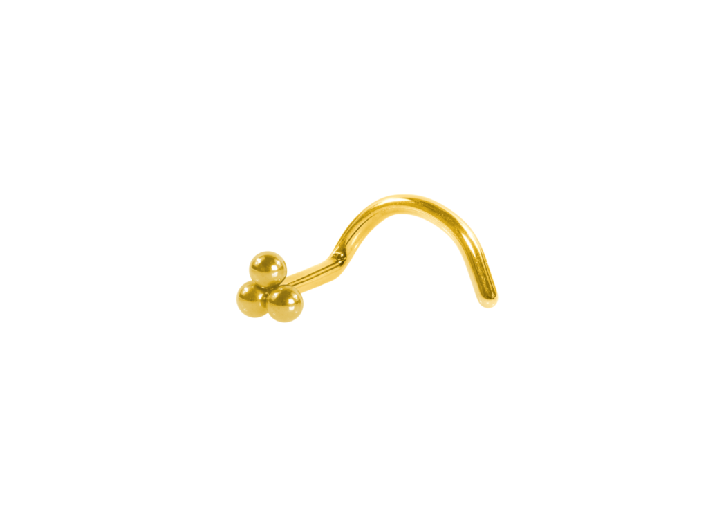 NOSTRIL TITÂNIO PVD GOLD TRINITY - 0.8MM