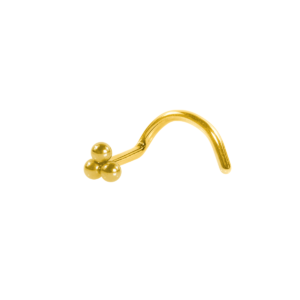 NOSTRIL TITÂNIO PVD GOLD TRINITY - 0.8MM