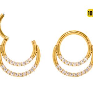 SEGMENTO CLICKER TITANIO PVD GOLD DUPLO - 10MM