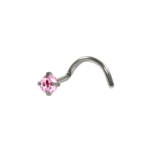 NOSTRIL TITÂNIO C/ GARRAS ROSA - 1.0 X 2.0MM
