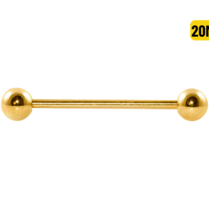 BARBELL PVD GOLD 1.6 X 20 X 5MM