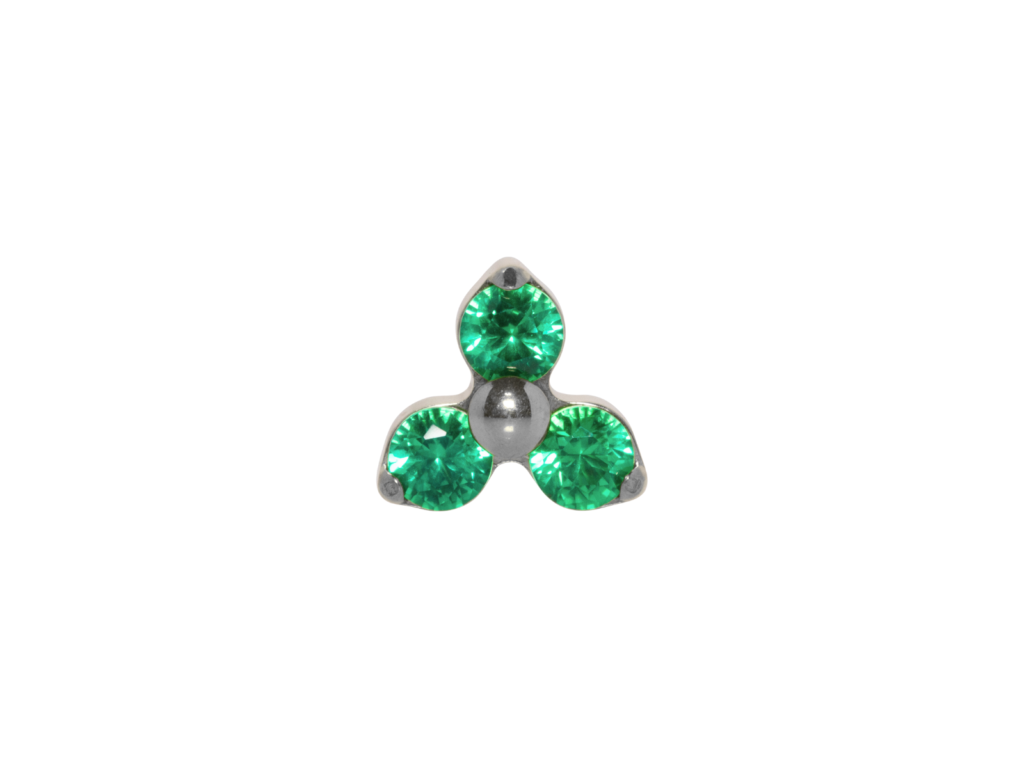 TOPO TITÂNIO 0.9 (1.2MM) X 5/4MM - TRINITY C/ ZIRCÔNIA VERDE