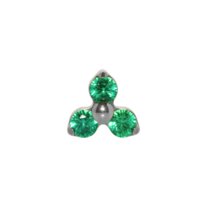 TOPO TITÂNIO 0.9 (1.2MM) X 5/4MM - TRINITY C/ ZIRCÔNIA VERDE