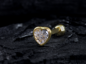 MICRO RETO OURO 18K CORAÇÃO 1.2 X 8MM – R10