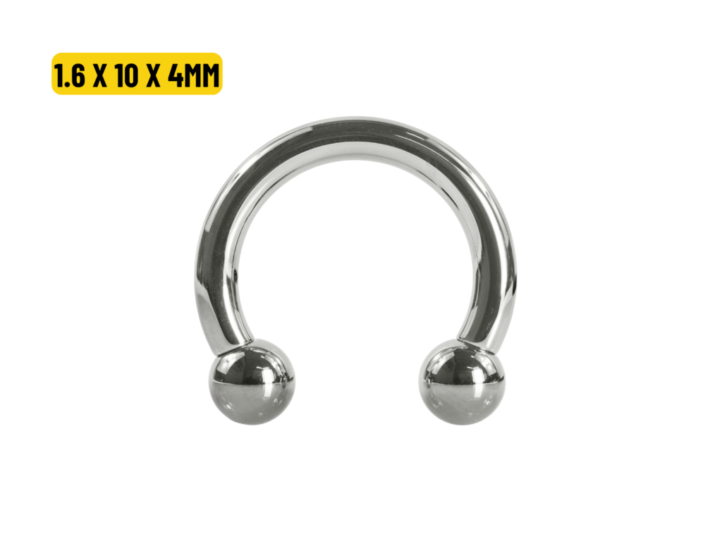 FERRADURA TITÂNIO R/INTERNA - 1.6 X 10 X 4MM