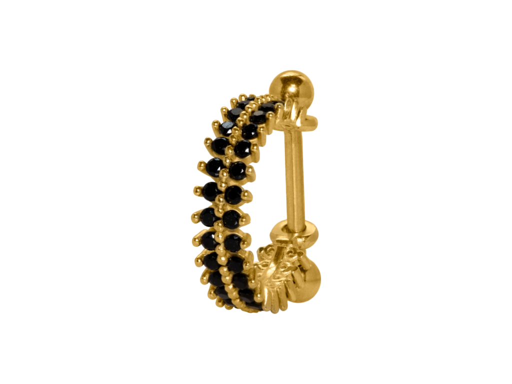 SEMI ARGOLA P129 - ÔNIX / BANHADO A OURO