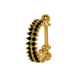 SEMI ARGOLA P129 - ÔNIX / BANHADO A OURO