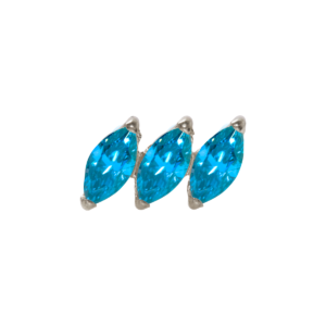 TOPO TITÂNIO 0.9 (1.2MM) - CLUSTER C/ ZIRCÔNIA AZUL