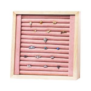 EXPOSITOR MADEIRA QUADRADO 15X15CM - ROSA