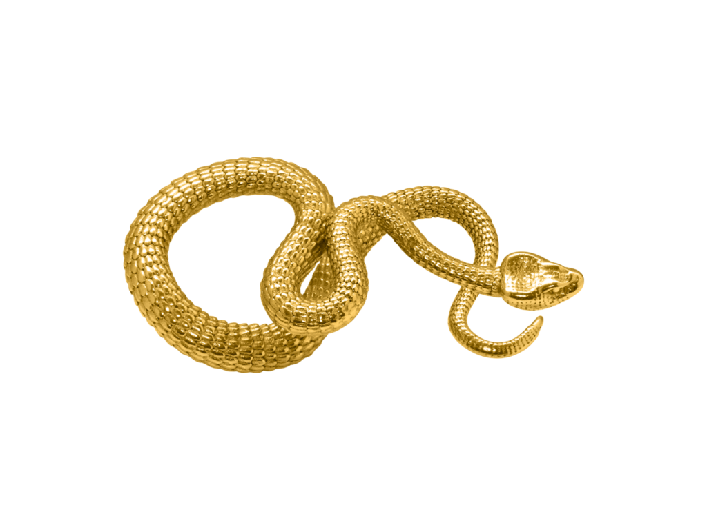 PÊNDULO COBRA AÇO PVD GOLD - 6MM