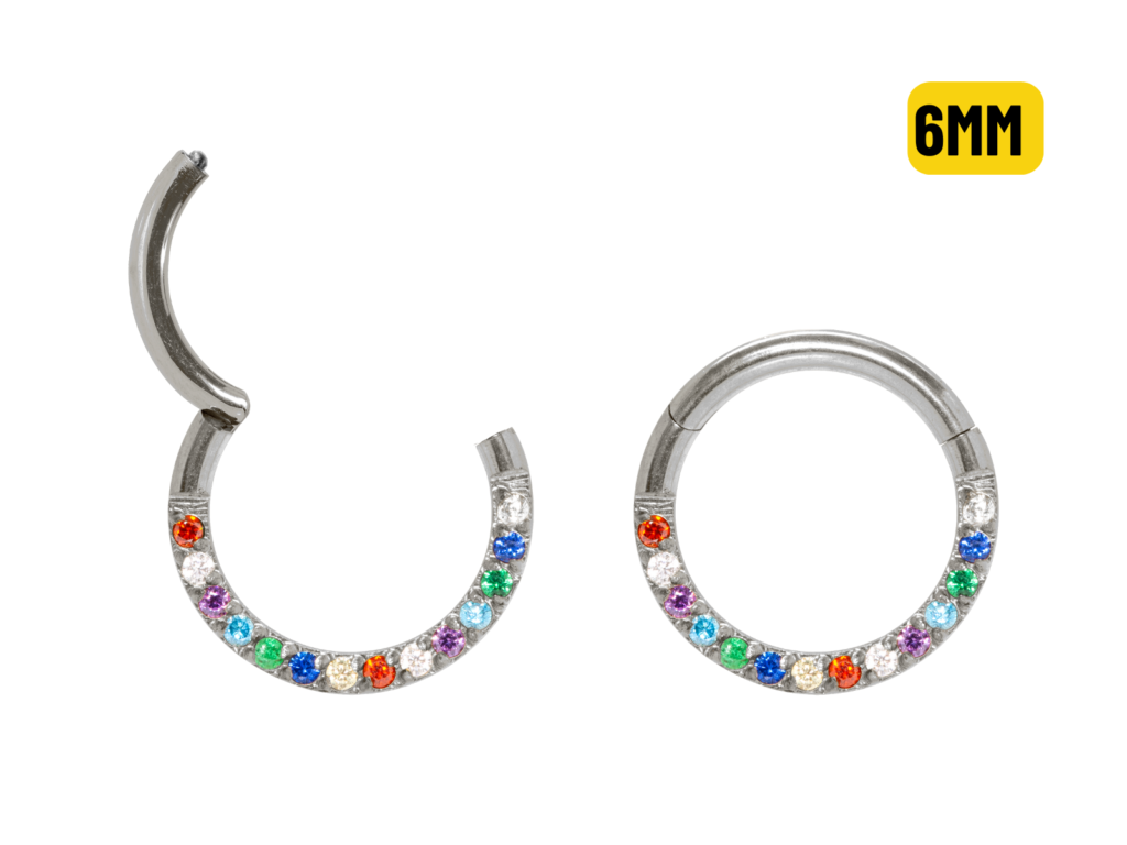 SEGMENTO CLICKER AÇO FRONTAL MULTI COLORS - 6MM