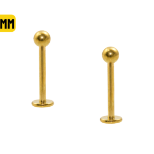 LABRET TITÂNIO PVD GOLD - 1.2 X 12 X 3MM