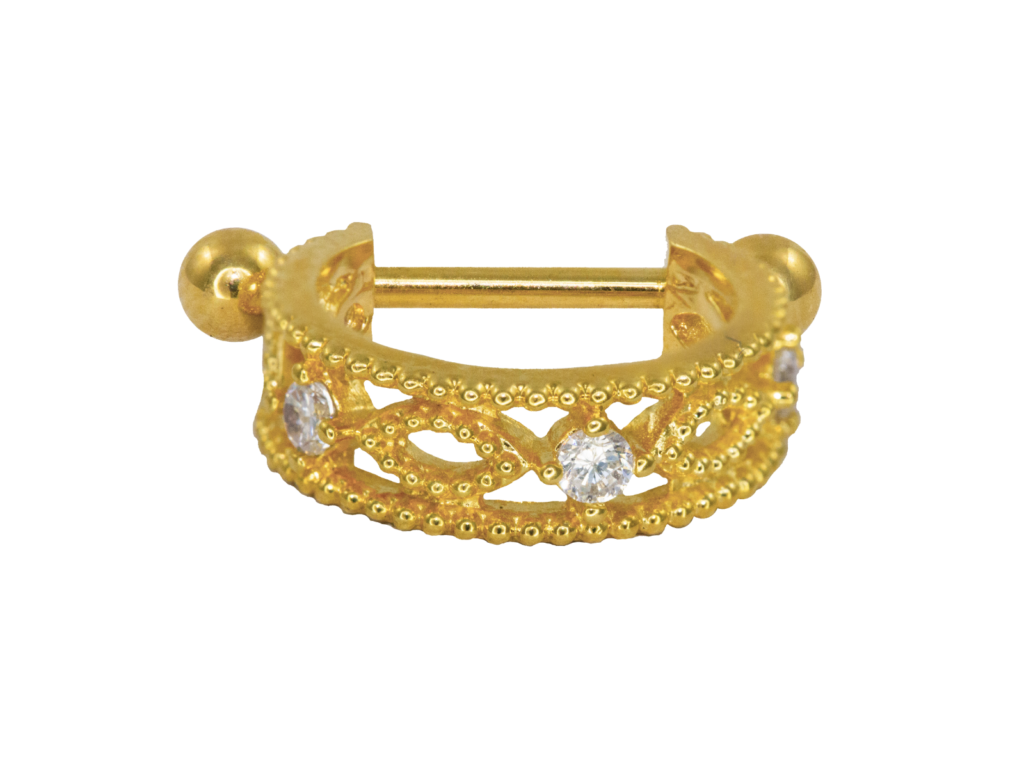 CONCH INDIANO 4 PEDRAS - BANHADO A OURO