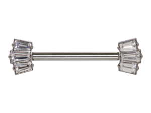 MAMILO TITÂNIO PUSH PIN CLUSTER 3 ZIRCÔNIAS – 1.6 X 16MM