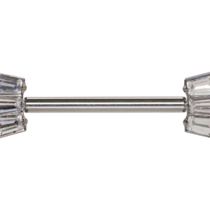 MAMILO TITÂNIO PUSH PIN CLUSTER 3 ZIRCÔNIAS - 1.6 X 16MM
