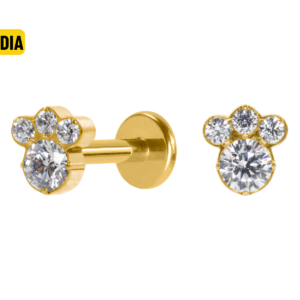 LABRET TITÂNIO R/I PATINHA MÉDIA - PVD GOLD