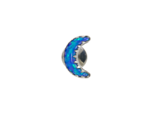 LABRET TITÂNIO R/I LUA C/ OPALA – AZUL