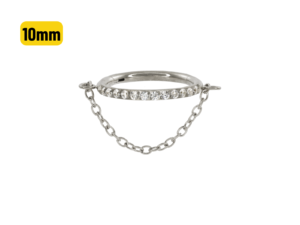 SEGMENTO CLICKER TITÂNIO LATERAL CRAVEJADA C CORRENTE – 10MM