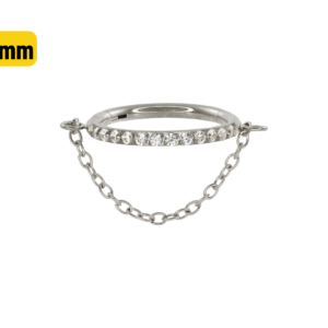 SEGMENTO CLICKER TITÂNIO LATERAL CRAVEJADA C CORRENTE - 10MM