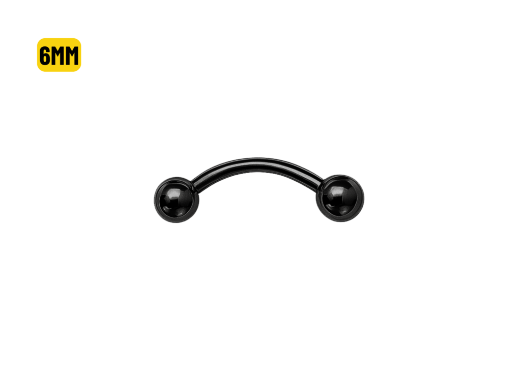 MICRO CURVO BANHADO BLACK - 1.2 X 6 X 3MM