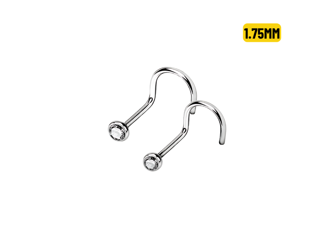 NOSTRIL AÇO C/ ZIRCONIA - 1.75MM
