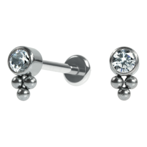 LABRET TITÂNIO R/I INDIANO C/ ZIRCÔNIA
