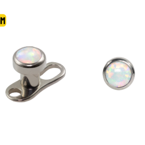 MICRODERMAL TITÂNIO C/ OPALA BOREAL - 3MM