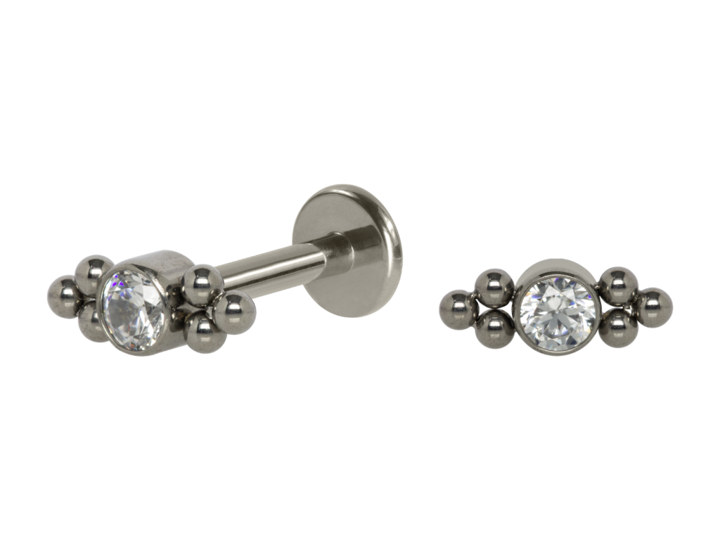LABRET TITÂNIO R/I INDIANO C/ PEDRA