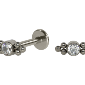 LABRET TITÂNIO R/I INDIANO C/ PEDRA