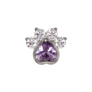 TOPO TITÂNIO 0.9 (1.2MM) - PATINHA C/ ZIRCÔNIA LILÁS
