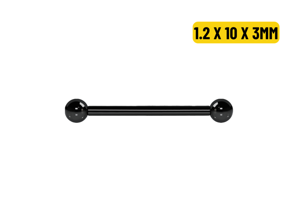 MICRO RETO PVD BLACK 1.2 X 10 X 3MM