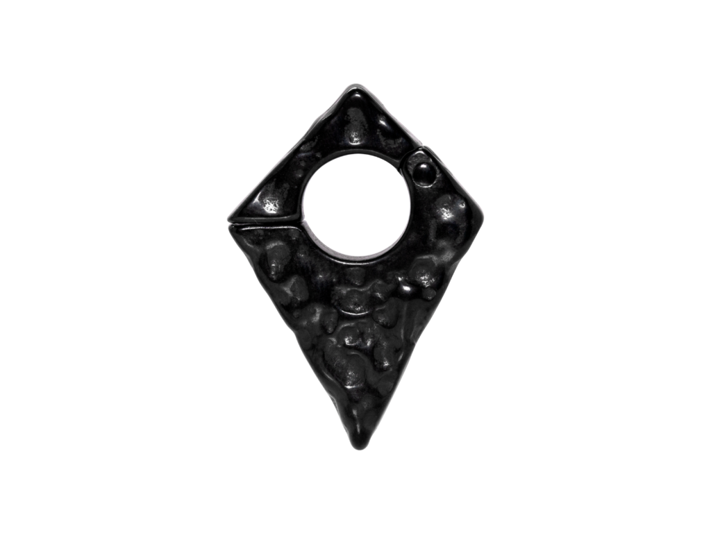PÊNDULO LOSANGO MARTELADO PVD BLACK MAGNÉTICO - 4MM