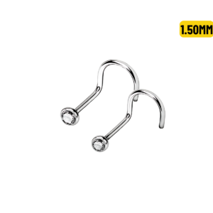 NOSTRIL AÇO C/ ZIRCÔNIA - 1.50MM
