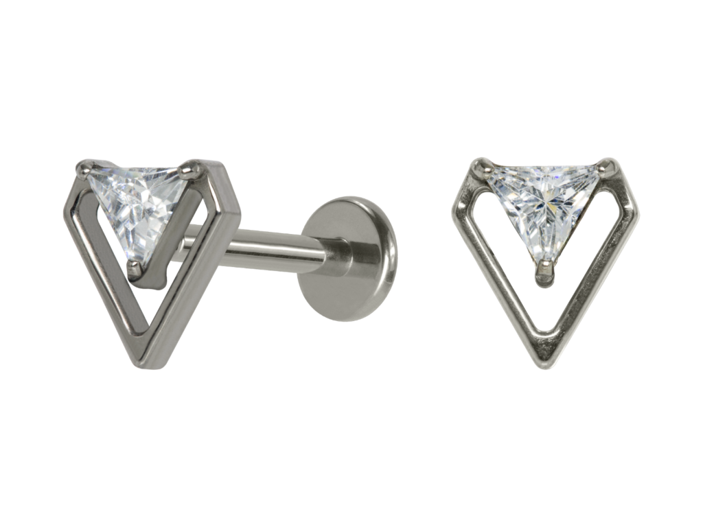LABRET TITÂNIO R/I DIAMANTE C/ ZIRCÔNIA