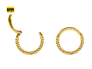 SEGMENTO CLICKER TITÂNIO PVD FRONTAL MARTELADO – 8MM