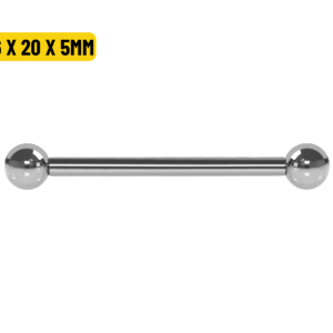 BARBELL AÇO - 1.6 X 20 X 5MM