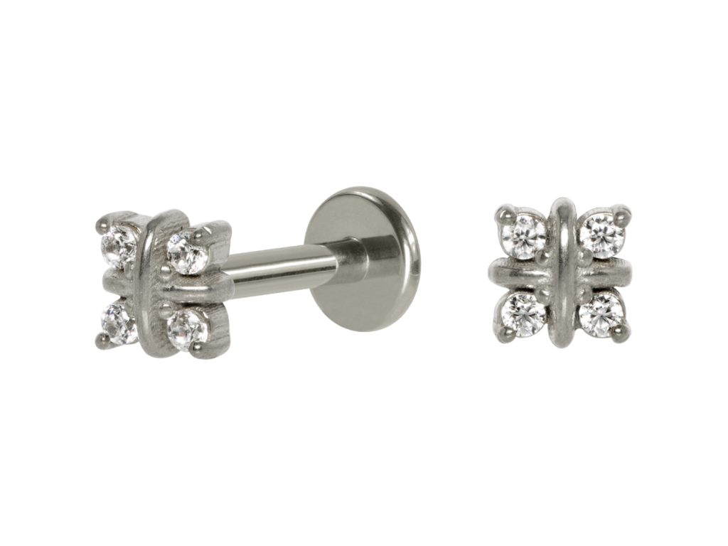 LABRET AÇO R/I 4 PEDRAS