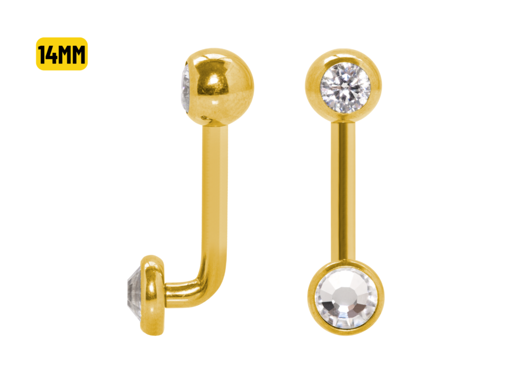 ÍNTIMO TITÂNIO PVD R/I C/ 2 PEDRAS - 1.6 X 14 X 5/4MM