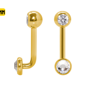ÍNTIMO TITÂNIO PVD R/I C/ 2 PEDRAS - 1.6 X 14 X 5/4MM