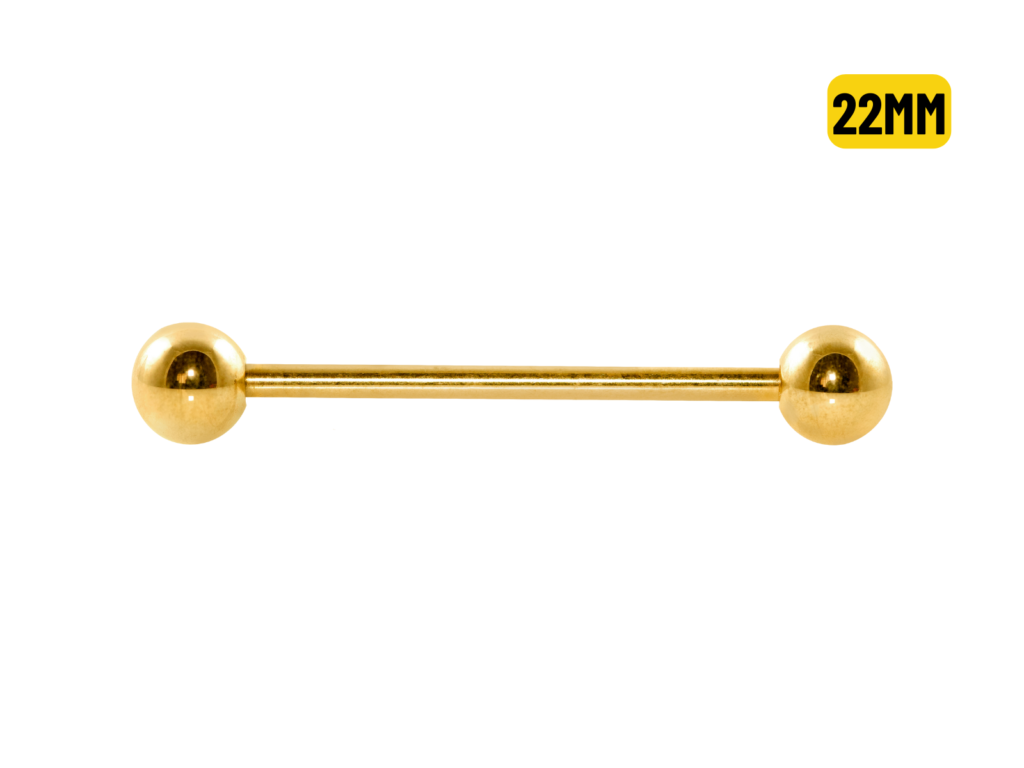 BARBELL PVD GOLD - 1.6 X 22 X 5MM