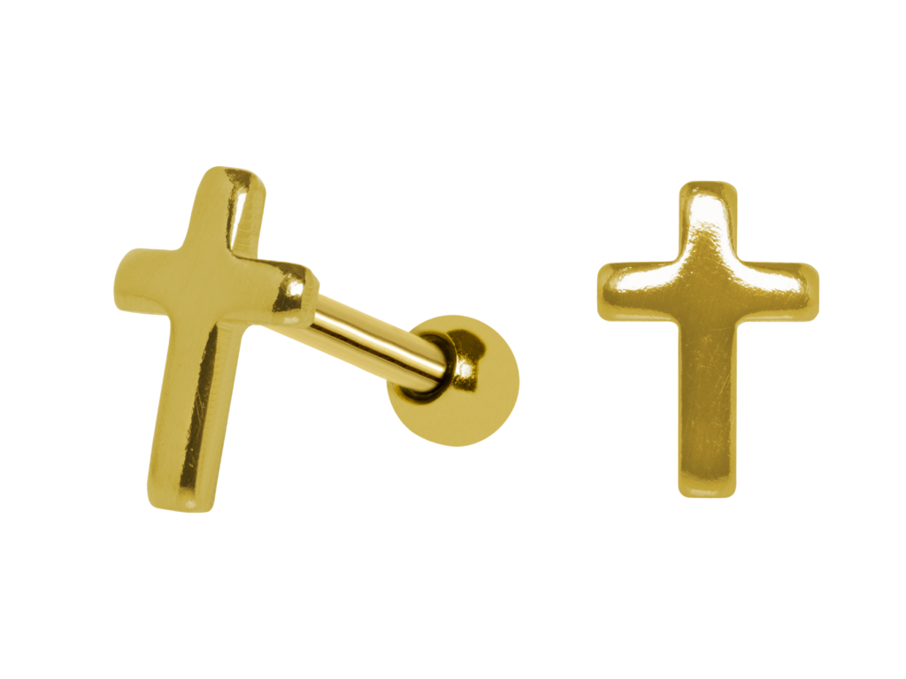 MICRO RETO CRUZ - BANHADO A OURO