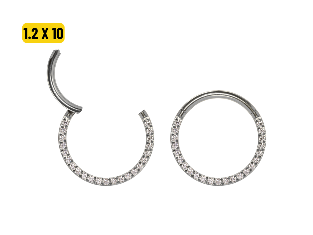 SEGMENTO CLICKER TITÂNIO FRONTAL CRAVEJADA - 1.2 X 10MM