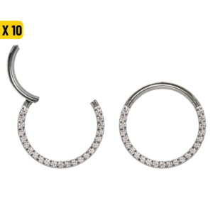 SEGMENTO CLICKER TITÂNIO FRONTAL CRAVEJADA - 1.2 X 10MM