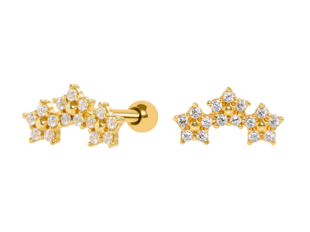 MICRO RETO CLUSTER 3 FLORES C239 - BANHADO A OURO