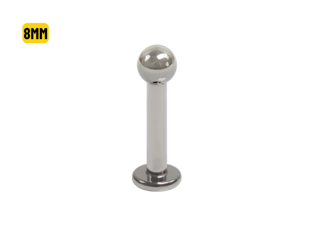 LABRET TITÂNIO R/INTERNA - 1.6 X 8 X 3MM