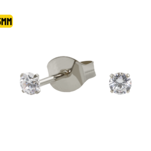 PAR BRINCO TITÂNIO C/ ZIRCÔNIA - 2.5MM